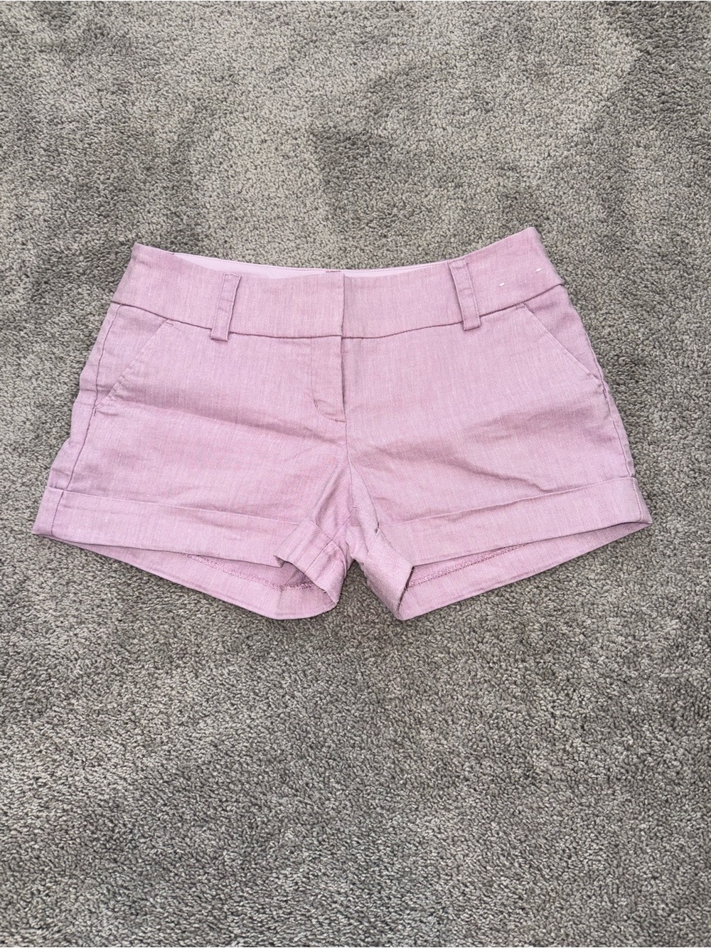 Express Light Purple Cuffed Jean Shorts